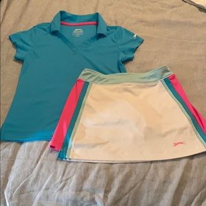 Slazenger golf shirt and skirt. Size Small
